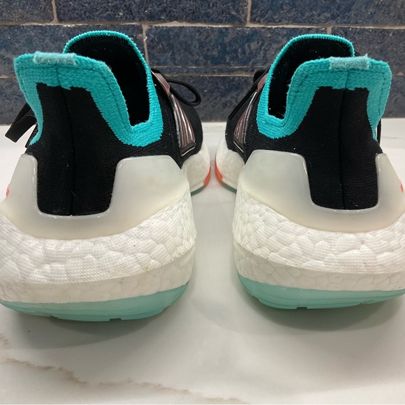 Adidas Women’s Ultraboost 22 Running Shoe in Black/Turbo/Mint Rush - Picture 11 of 15